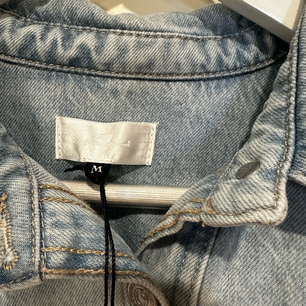7 For All Mankind Light Blue Jean Jacket - Picture 2 of 6